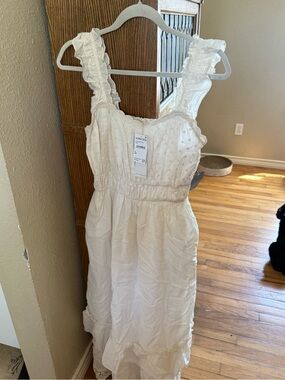 Nordstrom White Ruffled Maxi Dress